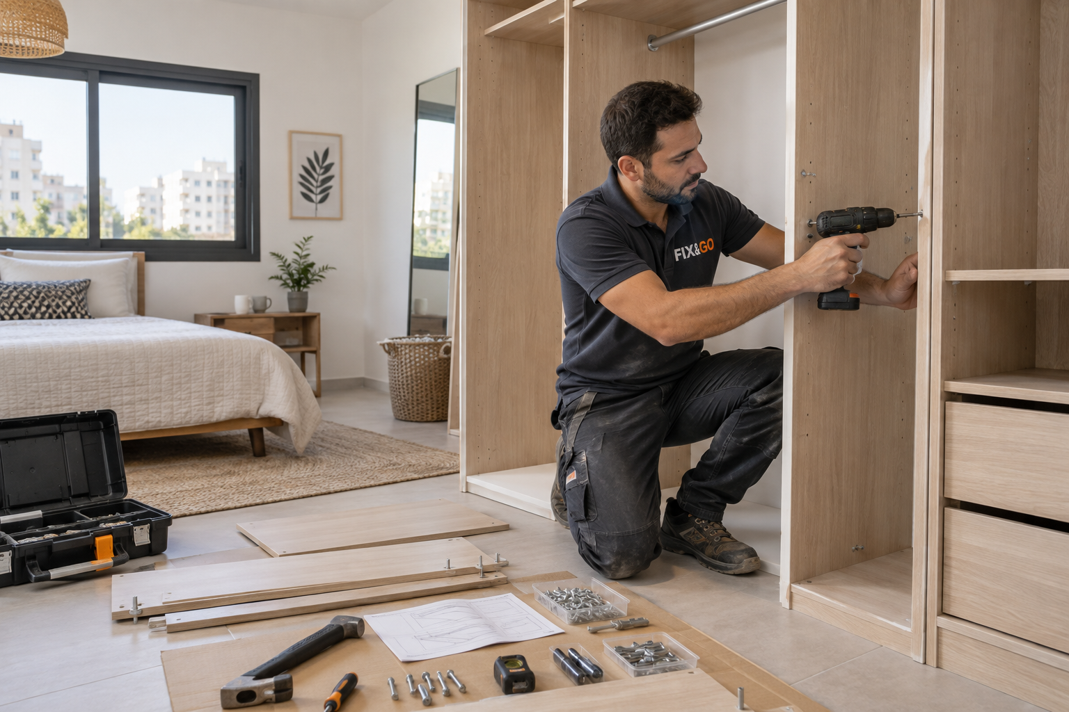 FIX&GO handyman assembling furniture